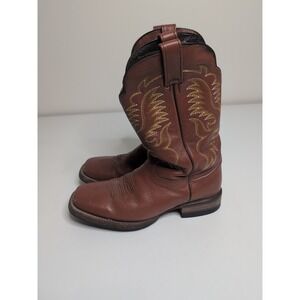 Vintage Men's Patron Cowboy Boots Leather Brown Size 9 27cm EE13973